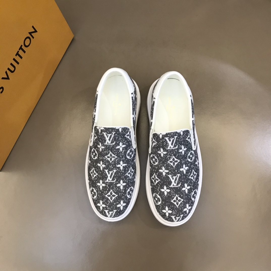 Louis Vuitton Men's Monogram Slip-On Sneakers - Elastic Side Gores