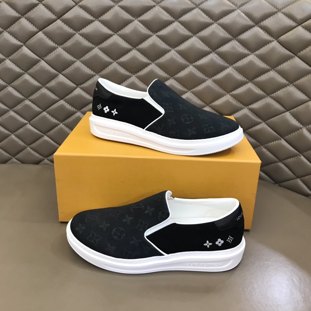 Louis Vuitton Men's Monogram Slip-On Sneakers - Elastic Side Gores