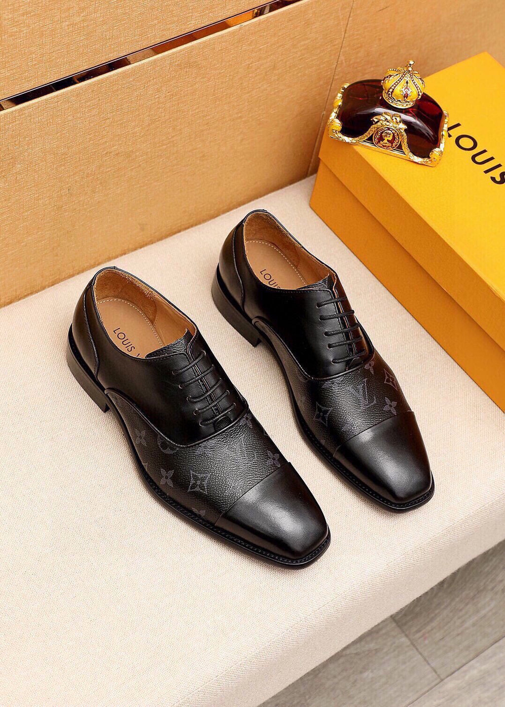 Louis Vuitton Men's Monogram Lace-Up Dress Shoes