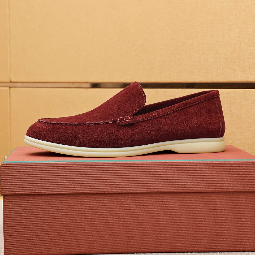 Loro Piana Suede Slip-On Loafers