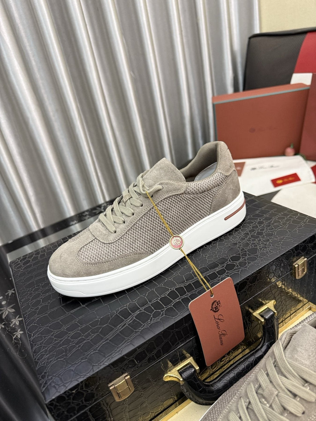 Textured Low-Top Sneakers
