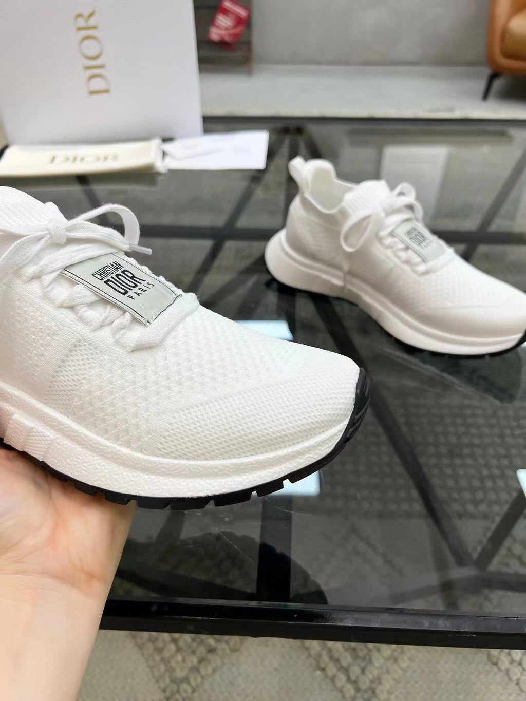 Dior Knit Low-Top Sneakers