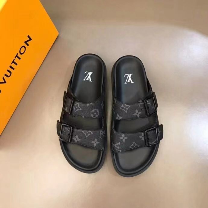Louis Vuitton Monogram Buckle Slide Sandals - Contoured Footbed