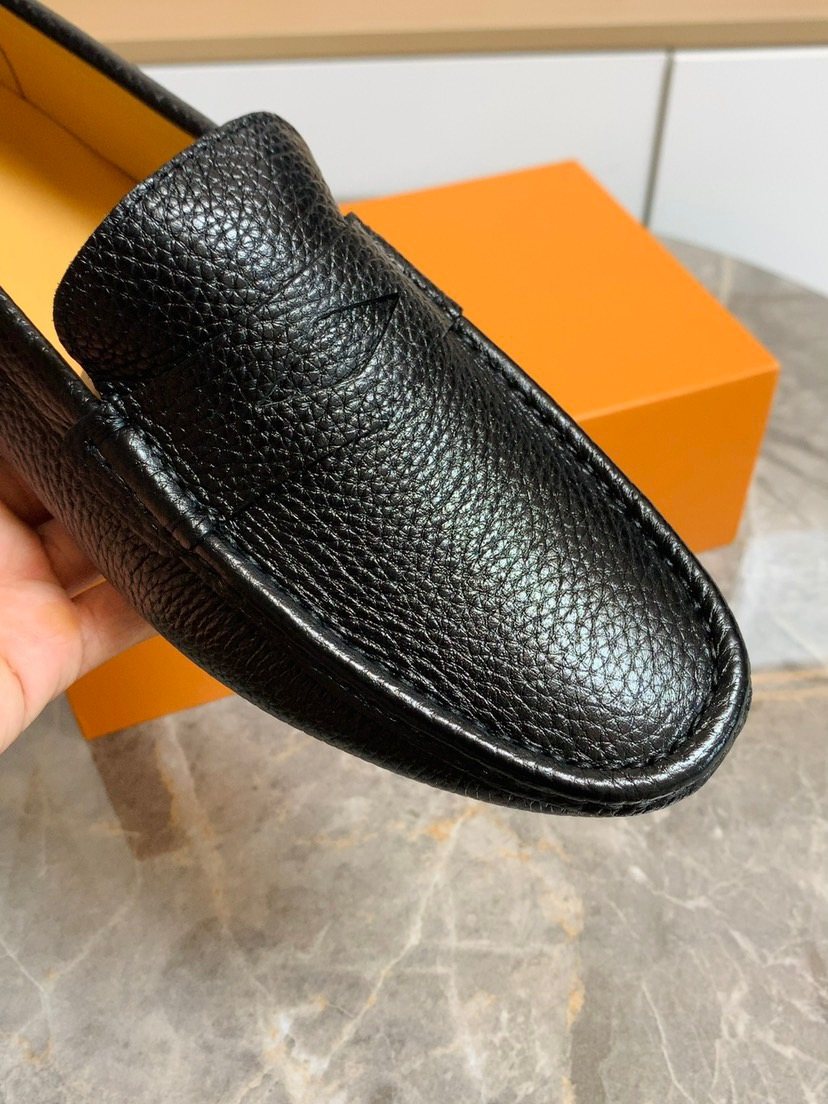 Louis Vuitton Textured Moc-Toe Loafers