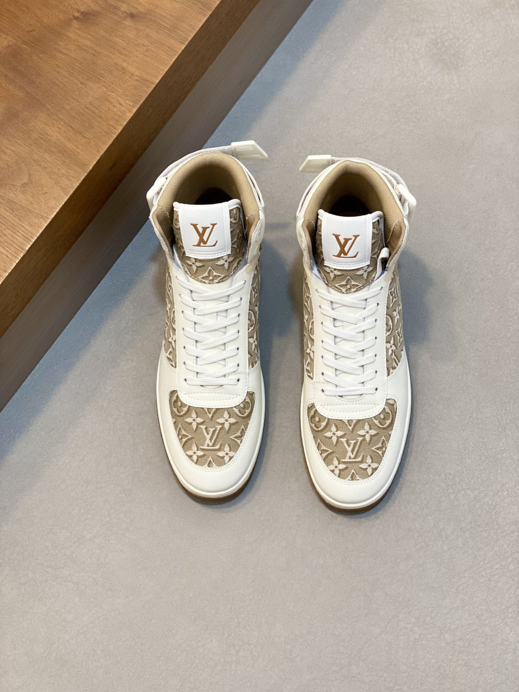 Louis Vuitton Rivoli Patterned High-Top Sneakers