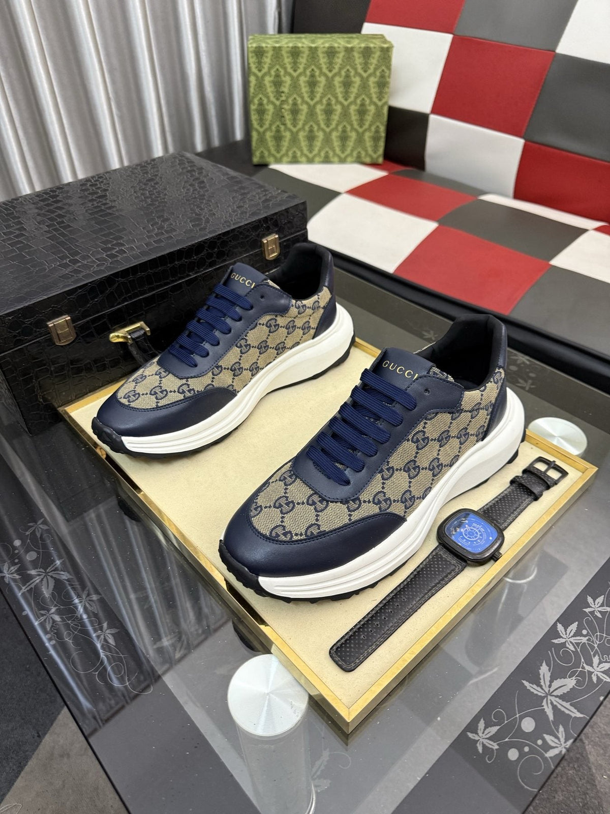 Gucci Monogram Chunky Sole Sneakers