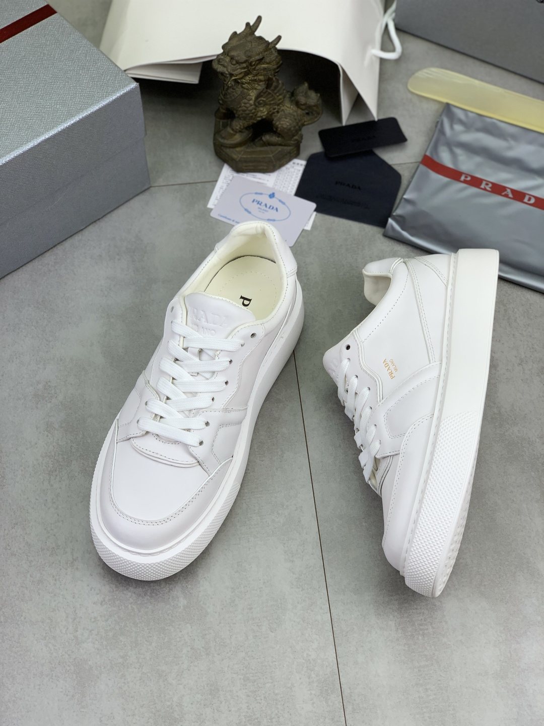 Prada Paneled Low-Top Sneakers