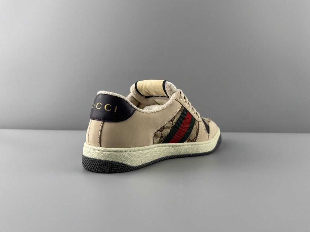 Gucci Beige Web Stripe Sneakers