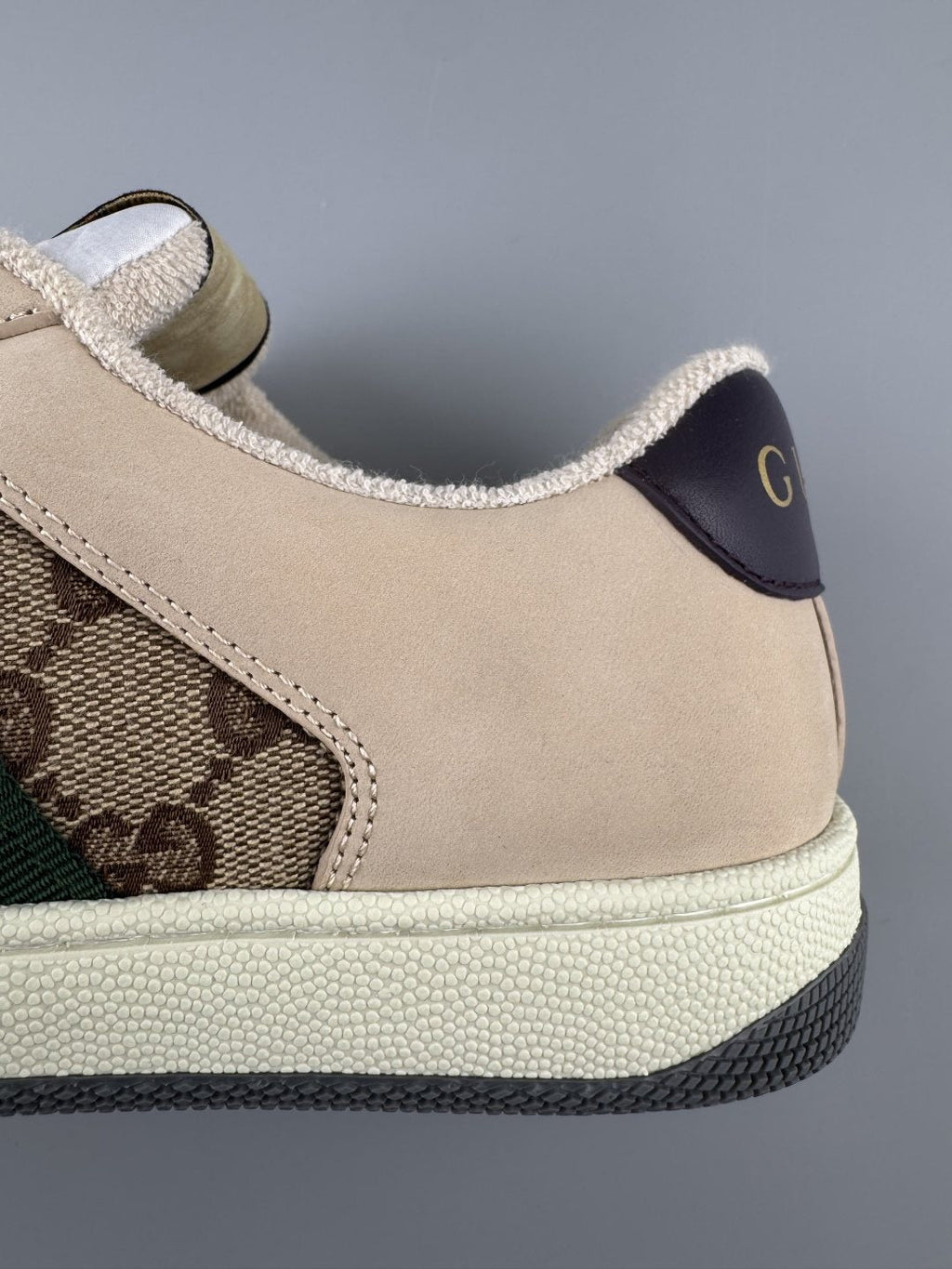 Gucci Beige Web Stripe Sneakers
