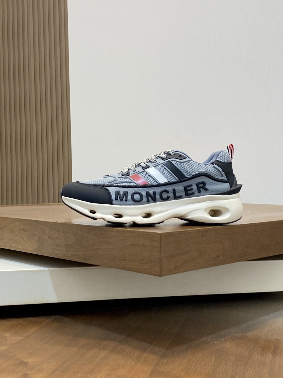 Moncler Men's Mesh Panel Sneakers - Rubber Side Inserts