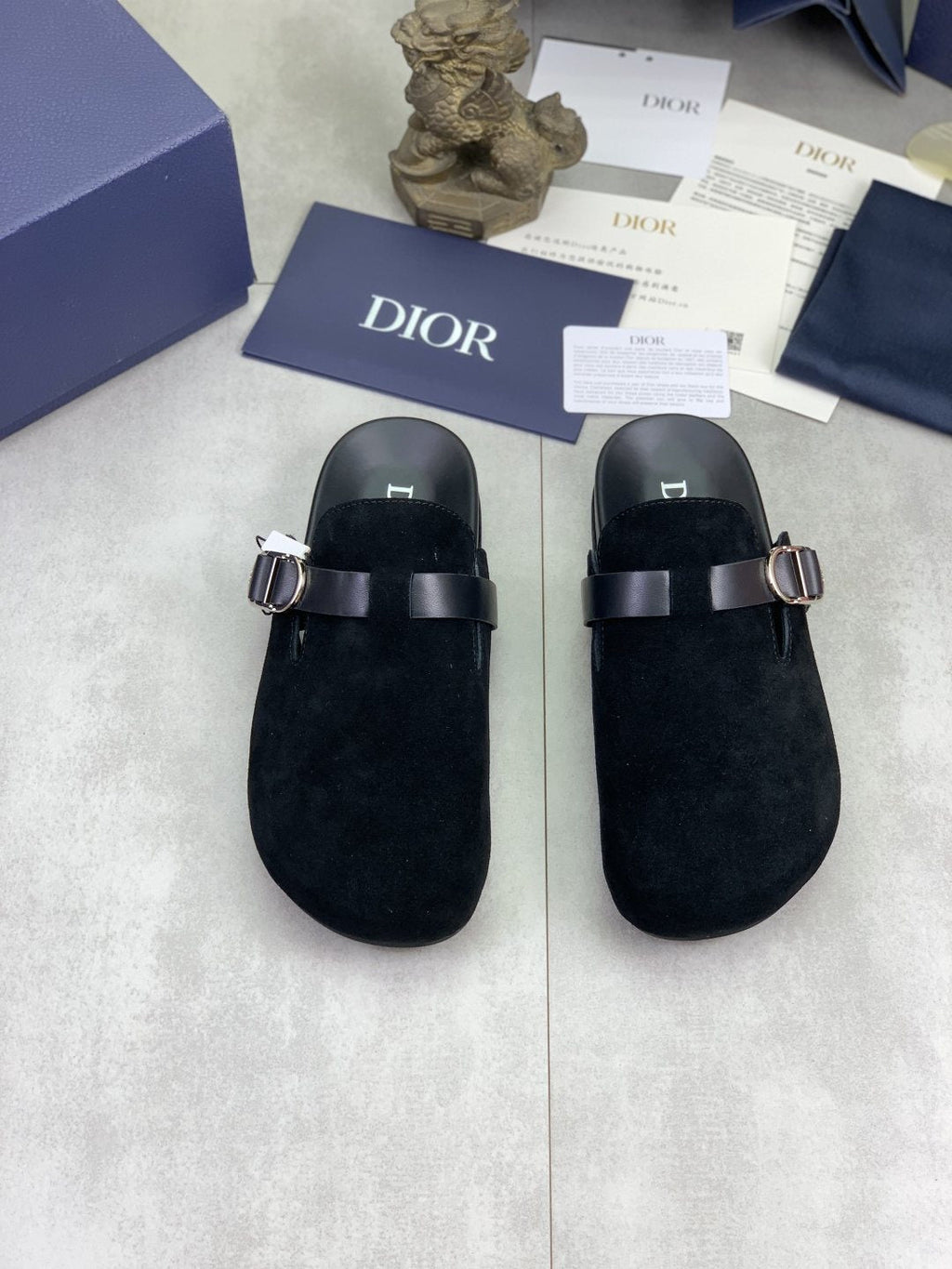Dior Men's Buckle Strap Mule Sandals