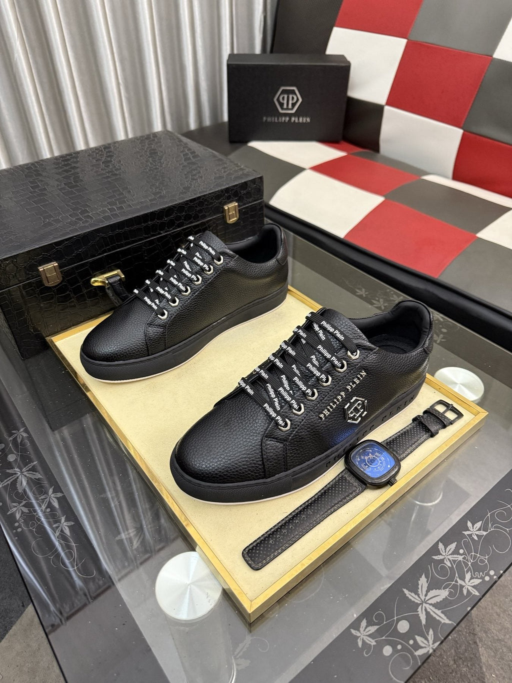 Philipp Plein Lace-Up Low-Top Sneakers