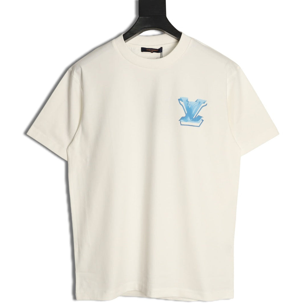Louis Vuitton Ice-Blue LV Graphic T-Shirt - Off-White