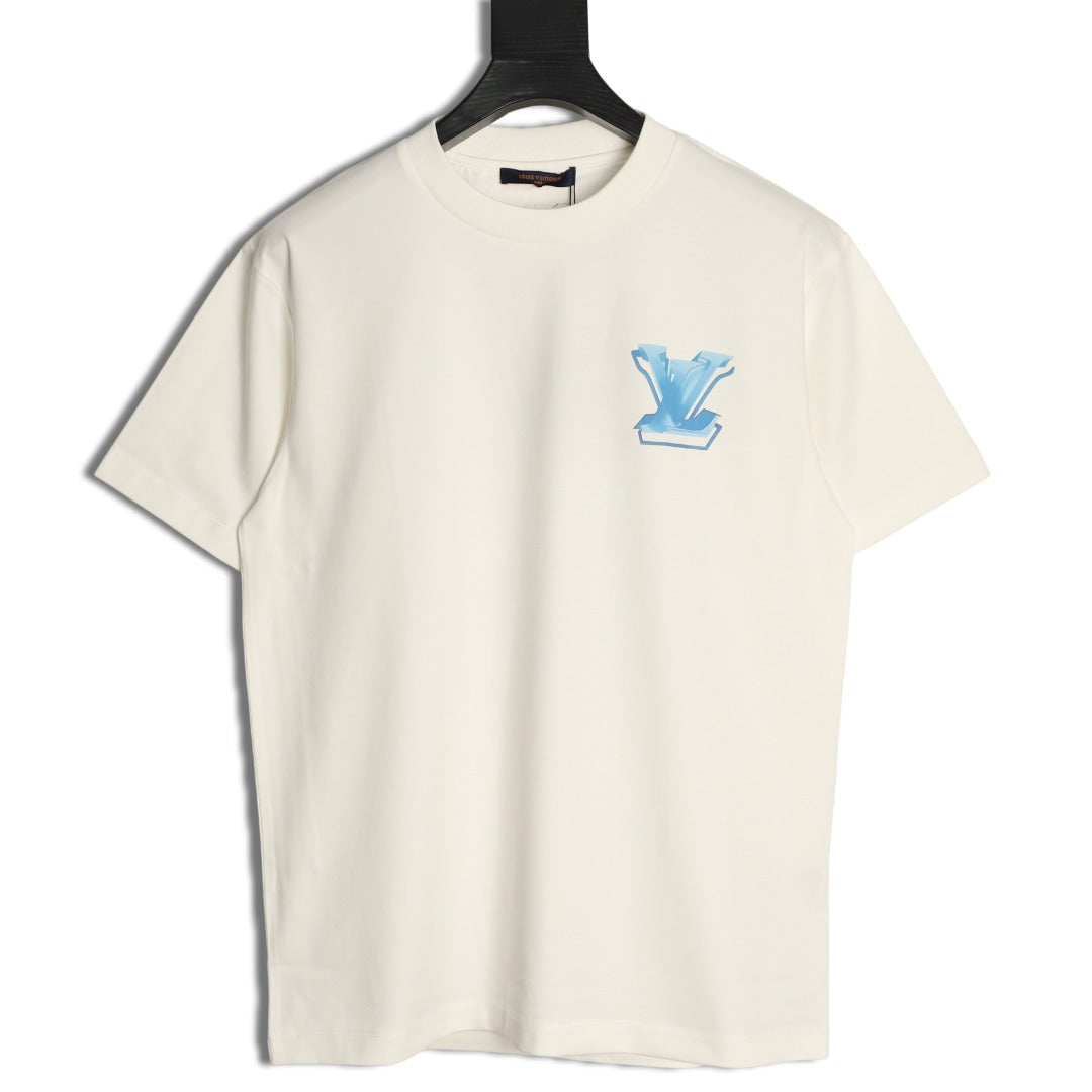 Louis Vuitton Ice-Blue LV Graphic T-Shirt - Off-White