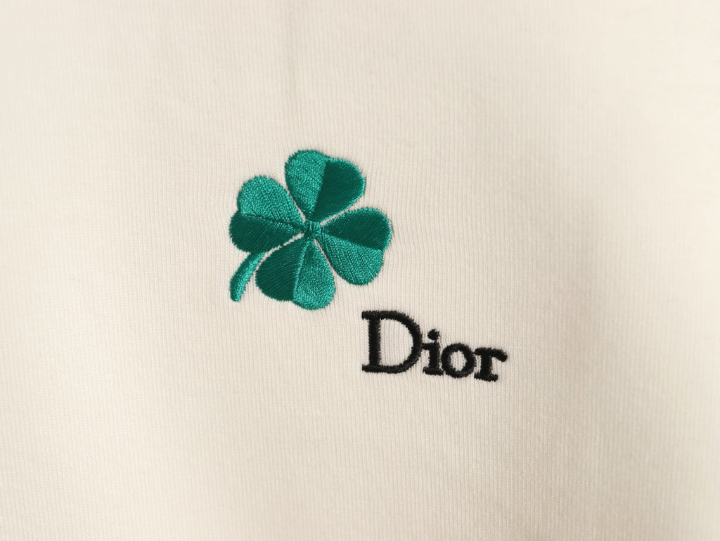 Dior 26FW Four-Leaf Clover Embroidered Crewneck Sweatshirt