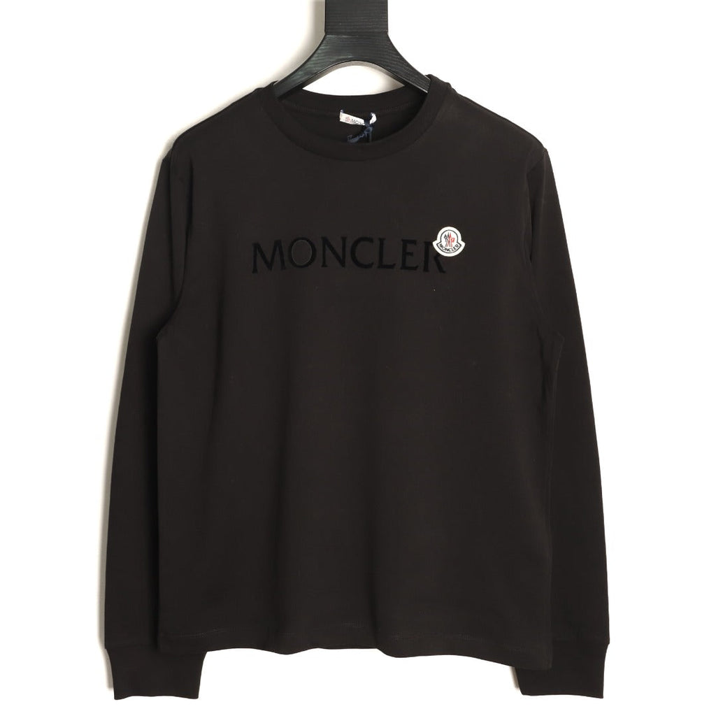 Moncler Lettering Long-Sleeve T-Shirt - Black