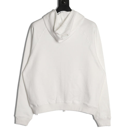 Balenciaga Chest-Emblem Zip Hoodie - Off-White
