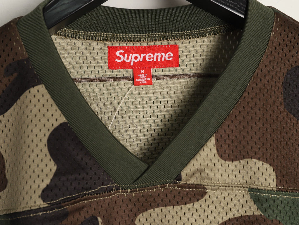 Supreme DJ Screw Graphic V-Neck Football-Style Jersey - Camouflage
